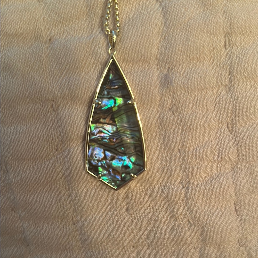 Kendra Scott Silver Abalone Pendant